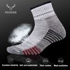 FEIDEER 5-Pack Men's Hiking Walking Athletic Socks Wicking Cushioned Quarter Sports Socks (18105-XL)
