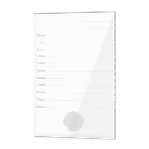 G2PLUS Glass False Lash Holder, 5.9'' x 3.9'' x 0.2''Lash Pallet for Lash Extensions, 2-in-1 Crystal False Lashes Adhesive Glue Pallet Holder for Eyelash Extensions