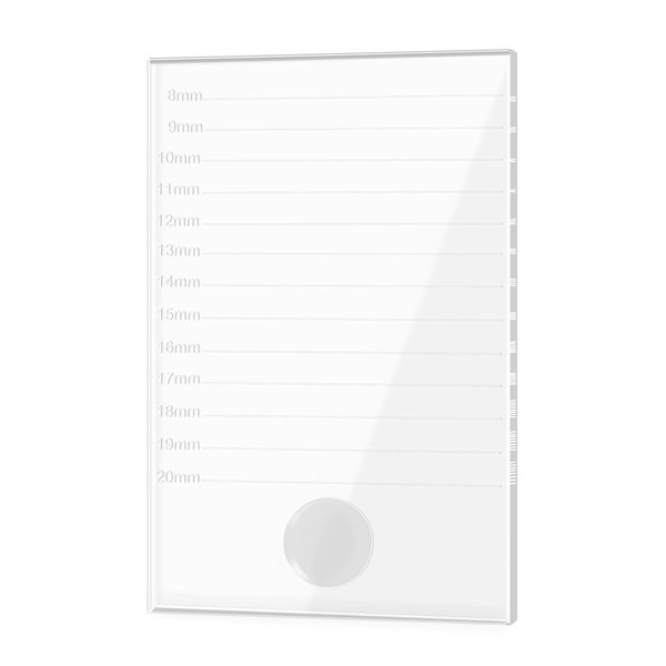 G2PLUS Glass False Lash Holder, 5.9'' x 3.9'' x 0.2''Lash Pallet for Lash Extensions, 2-in-1 Crystal False Lashes Adhesive Glue Pallet Holder for Eyelash Extensions
