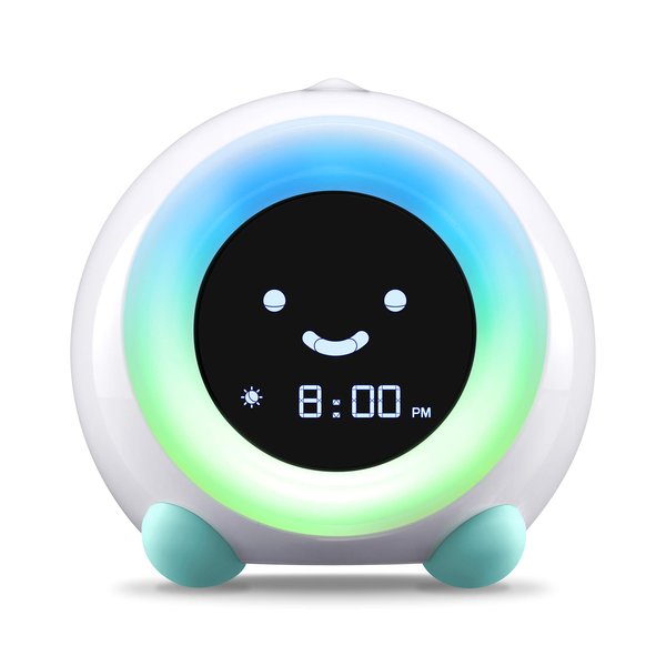 LittleHippo Mella: Ready to Rise Children's Sleep Trainer, Night Light, Sound Machine and OK to Wake Alarm Clock for Toddlers and Kids - Arctic Blue