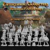 Newcombie Wildspire 58 Fantasy Miniatures Set Townsfolk Characters for DND Miniatures Bulk 28mm Dungeons and Dragons Miniatures | for DND Minis and D&D Miniatures I Character Sheets & Quests