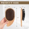 Natural Multifunctional Wooden Bamboo Hair Brush for Men Women,Hair Brush Made of Nylon Bristles,Brush Comb Handle with Guasha Function and Massage Scalp,Hair Brush Make Thin Long Curly Hair Health