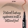 Skone Cosmetics | Brow Ink Pen | Jumbo Eye Brown Tattoo Eyebrow Pen Micro Fork Tip Applicator Eye Brow Pencil Dark Brown Semi Permanent Tint for Arching & Defining Brows