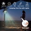 Portable Fan with Remote Control & Timer & LED Lights, 60hrs 12000mAh USB Rechargeable Battery Fan Could Clamp/Hanging/Stand Up, Small Clip on Fan for Baby Stroller, Bed, Desk, Camping Tent, Travel