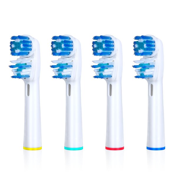 Replacement Brush Heads Compatible with Oral B- Double Clean Design, Double Clean Brush Heads, Compatible with Braun Oral-B Dual Clean Electric Toothbrush - Pack of 4