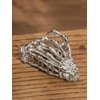 HAQUIL Fashion Metal Skeleton Hand Hair Clip, Goth Gothic Hair Claw Clips, Spooky Ghost Skull Hand Hairclips For Women and Girls Hair Clamps Hair Accessories Gift Headwear Accessories