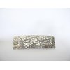 Shiny silver flowers leaves vine metal flower filigree hair clip barrette