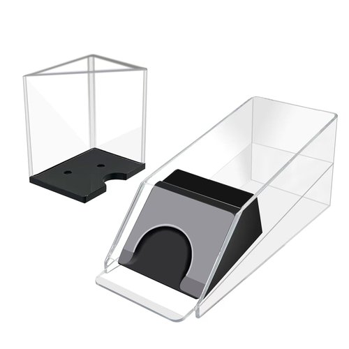 SEETOOOGAMES Blackjack Shoe Discard Tray - 4 Deck Poker Cards Dealing Shoe with Discard Holder - Clear Acrylic Card Dispenser Casino Blackjack Game Accessories