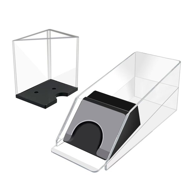 SEETOOOGAMES Blackjack Shoe Discard Tray - 4 Deck Poker Cards Dealing Shoe with Discard Holder - Clear Acrylic Card Dispenser Casino Blackjack Game Accessories