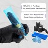 Pen Covers and Grip Tapes - Usiriy 200pcs Machine Pen Bags and 4pcs Grip Tape Wrap Blue Plastic Pen Sleeves with Black Self-adhesive Bandages Covers Machine Cover kit