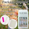 Sutaozhi Green French Tip Press on Nails Long Fake Nails with Camellia Flowers Design Spring Floral False Nails with Pearl Charms Acrylic Nails Nude Full Cover Glue on Nails Kit for Women Manicure Art