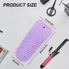 Heat Resistant Silicone Mat Pouch for Hair Straightener, Non-slip Travel Pad Cover for Curling & Flat Iron, Portable Styling Heat Mat Holder for Curler Wand and Hot Waver (Purple)