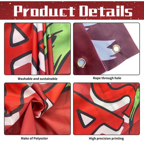 Christmas Garage Door Banner Decorations, 6x13 FT, Merry Christmas Banner for Garage Door Christmas Decorations, Christmas Garage Door Cover for Holiday Party Supplies, Outdoor Christmas Decorations