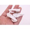 20PCS White Powerful Concrete Hard Wall Drywall Picture Hooks Non-Trace Hanging Hook Traceless Nail Plastic Wall Hook for Picture Photo Frame Clock Hangers(5cm/1.97 Length)