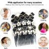MARY LAVENDER Side Hair Comb for French Twist Bangs Hair Pin Clips Hair Accessories Decorative Comb for Women Kids Girls 5pcs