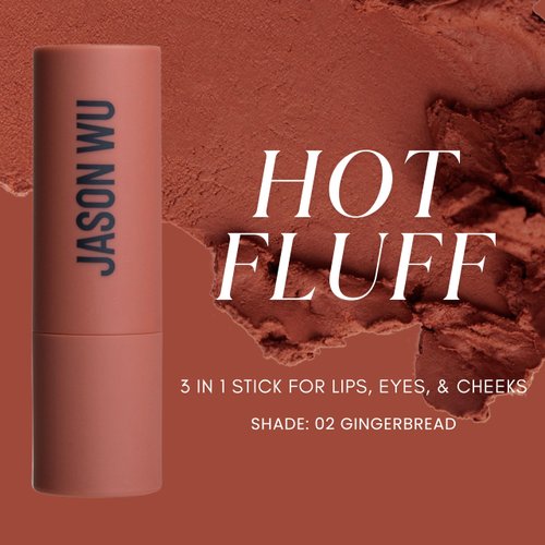 Jason Wu Beauty Hot Fluff Modern Matte Lipstick - 3-in-1 Lipstick, Blush, Shadow, 3.8g 0.134oz (Gingerbread, 3.8g)
