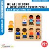 Discovery Toys WE All Belong Diversity Wooden Puzzle | 2-Sided Interchangeable Puzzle | Special Needs & Abilities Wooden Puzzle | 2 Puzzles in 1 | Inclusive Chunky Toddler | 19 Months +
