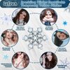 180 Pcs Glitter Snowflake Temporary Tattoos 3 Sheets Cute Winter Snowflake Tattoos Stickers for Women Girls Kids Face Body Christmas Party Favors