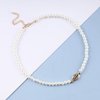 YienDoo Boho Shell Pearl Necklace Choker Gold Dainty Pearl Strands Choker Necklaces Statement Seashell Surfer Necklaces Minimalist Baroque Pearl Necklace Chain Jewelry for Women