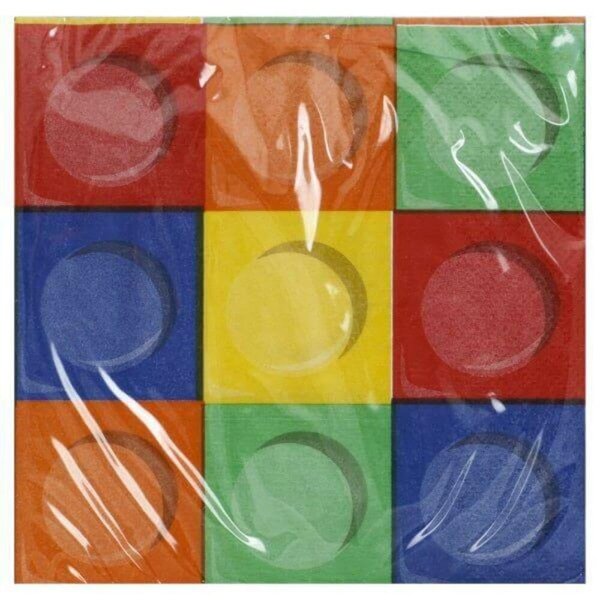 Creative Converting Beverage Napkins, 5" x 5", Multicolored
