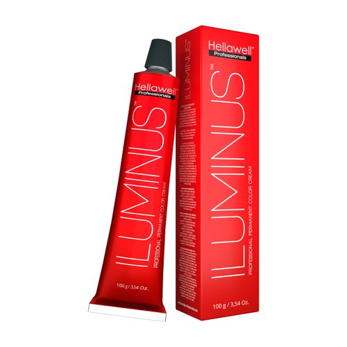 ILUMINUS Hair Dye, professional permanent hair color cream with Niacinamide and Milk Protein to get a repaired and colored hair with intense color shiny and silky (8.4 Light Blonde Red)