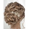 Heread Pearl Bride Wedding Hair Pins Crystal Bridal Headpiece Hair Accessories for Women and Girls （Pack of 3） (Gold)