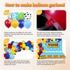 Cartoon 154Pcs Toys Inspired Story Birthday Decorations Including Balloon Arch, Backdrop, Tablecloth and Rocket Balloons, Toys Inspired Story Themed Birthday Party Supplies for Kids