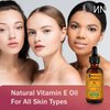Vitamin E Oil 1oz 100% Natural Oil for Nails, Hair, Face, Eyebrows, Eyelashes, Hair & Body Oil. Non-GMO, Natural D-Alpha Tocopherol Face Oil, Nail Growth Oil, Vitamin E Oil for Skin