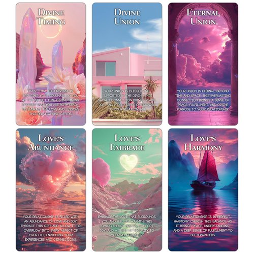 ZZBUY Romantic Love Oracle Cards, Oracle Cards Deck with Meanings on Them, Soulmates and Twin Flames Oracle Tarot Cards for Beginner, Love Relationships