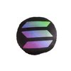Solana Pillow - Round Stuffed Plush Crypto Pillow by BlockCraft.Shop SOL Plush Pillow