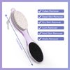 Fangze Pumice Stone Brush for Feet - 2 Pack Foot Brush Scrubber 4 in 1 Foot File Pedicure Paddle Kit for Foot Care (Lilac and Blue)