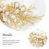 JONKY Crystal Wedding Hair Comb Gold Rhinestone Bride Hair Piece Bridal Pearl Hair Accessories for Women
