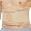 NeoTech Care Adjustable Compression Wide Back Brace Lumbar Support Belt (Beige, Size S)