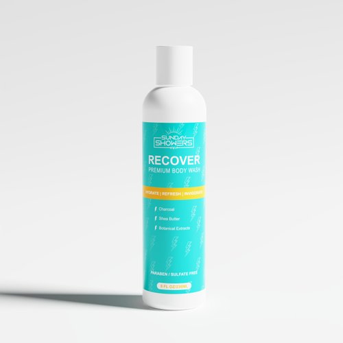 Sunday Showers All Natural Recovery Body Wash - Revitalize and Rejuvenate with clean premium ingredients: Charcoal, Shea Butter, Eucalyptus, Tea Tree, Coconut Oil, Rosemary, Chamomile, Sage
