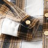 KIMI BEAR Baby Boy Clothes Toddler Long Sleeve Button Down Shirts Fall Winter Coat Baby Brown Plaid Flannel Shirt Jacket Top 12 18 Months Boys Clothes