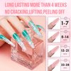 Makartt Clear Builder Nail Gel, 7 in 1 Gel Nail Polish Rubber Base Gel Coat Hard UV Gel Nail Strengthener Extension Thickening Rhinestone Soak Off Builder for Broken Nails Repair, 1 Bottle 15ml