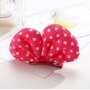 4 Pcs White Jumbo Polka Dot Bow Headband Tiara Hairpin Hair Claw Barrettes For Girls Teens Toddlers Kids