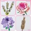 Chodia Flower Bouquet Building Blocks Sets for Adults Mini Pink Rose Lavender Botanical Collection Toys Kits Creative Birthday Anniversary for Women Girlfriends Kids 8 8+ 8-12 (393PCS)