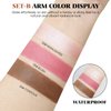 LSxia 3Pcs Cream Contour Stick Makeup Kit - Cream Blush Stick Highlighter Stick Contour Bronzer Stick for Cheeks, Waterproof Long Lasting Blendable, Contour Stick Trio for Face Makeup (#02, 05, 06)