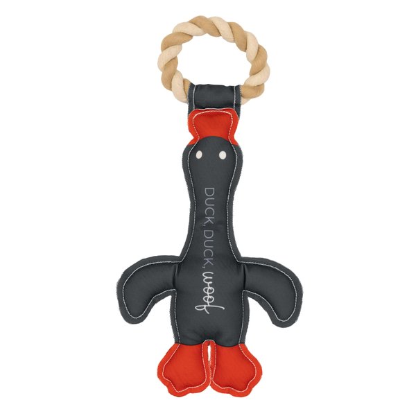 Pavilion - Duck, Duck, Woof - 14.5" Duck Puppy Dog Toy with Rope Handle K-9 Furry Companion Valentine's Day Gift Christmas Birthday Present