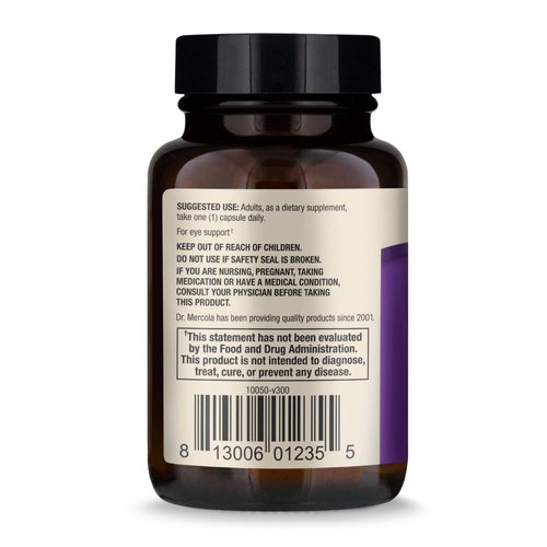 Dr. Mercola, Eye Support with 10 mg of Lutein Dietary Supplement, 30 Servings (30 Capsules), Non GMO, Gluten Free