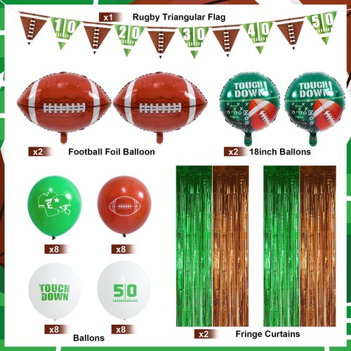 39PCS Football Party Decorations Football Party Supplies for Football Theme Decoration