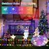 JMEXSUSS 2 Pack Solar Christmas Lights Outdoor Waterproof, Total 66FT 200 LED Multicolor Solar Fairy Lights, 8 Modes Solar String Lights for Outside