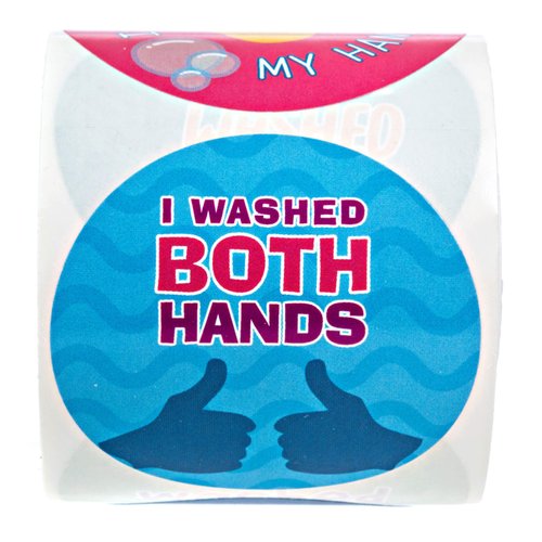 I Washed My Hands Sticker / 250 Kids Stickers/Children Reward 2" Stickers