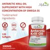 Antarctic Krill Oil - 120 Softgels - Omega-3 EPA, DHA, with Astaxanthin - Sourced from Red Krill - Maximum Strength - 500mg