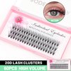 Bodermincer Grafting False Eyelashes 20D Soft 0.07 C Curl Lash Clusters Lash Extension Kit Individual Eyelashes Silk False Eye Lashes Extensions (13mm)