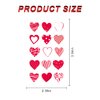 120 Patterns Valentines Heart Tattoos, 8 Sheets Red Black Love Hearts Valentine's Day Temporary Tattoos Decal Stickers for Kids Girls Boys Women Face Body Accessories