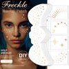 24 PCS Glitter Freckles Face Tattoo Gold Sparkle Makeup Patches Self Adhesive Sparkle Freckles Speckles Patches Waterproof Makeup Patches Party Supplies for Women Girls 24Pcs