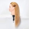 Hairlink 24-26'' Mannequin Head With Human Hair Styling Training Head Dolls for Cosmetology Manikin Maniquins Practice Head with Stand (6611W2718H)