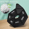 Gelibo,Weekly Pill Organizer, 2 Pack Portable Travel Pill Box Dispenser Medicine case 6 Colors (Seven Day) New Edition for Vitamin/Fish Oil/Pills/Supplements-Arthritis Friendly (Black)